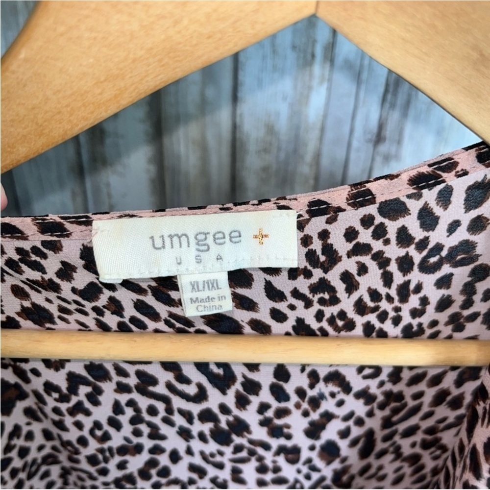 Umgee Leopard Muted Pink Cardigan - Picture 4 of 4